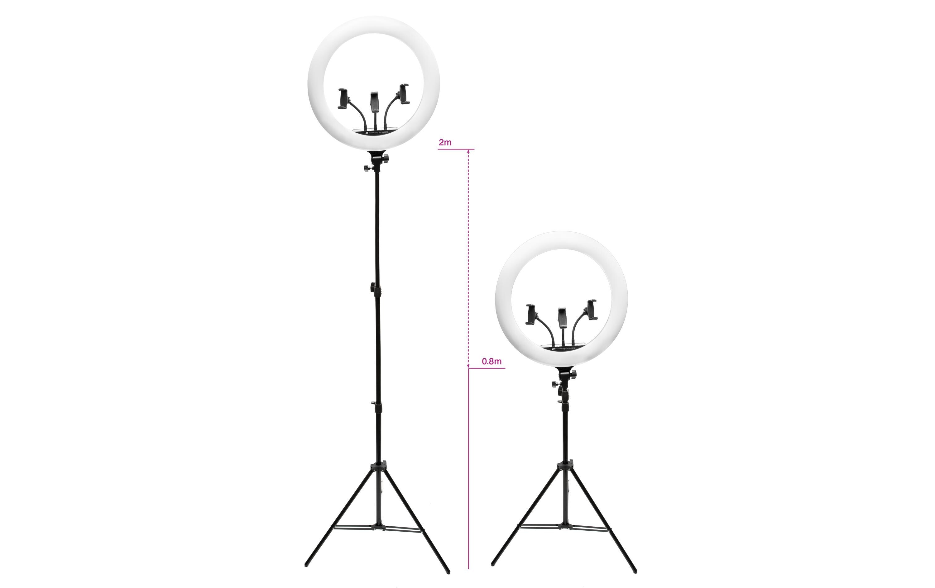 Dimmbares LED Ring Light Make-up & Vlogging RL18 Ø 45 cm<br>LED-Ringlicht für Make-up, Vlogging oder Fotografie