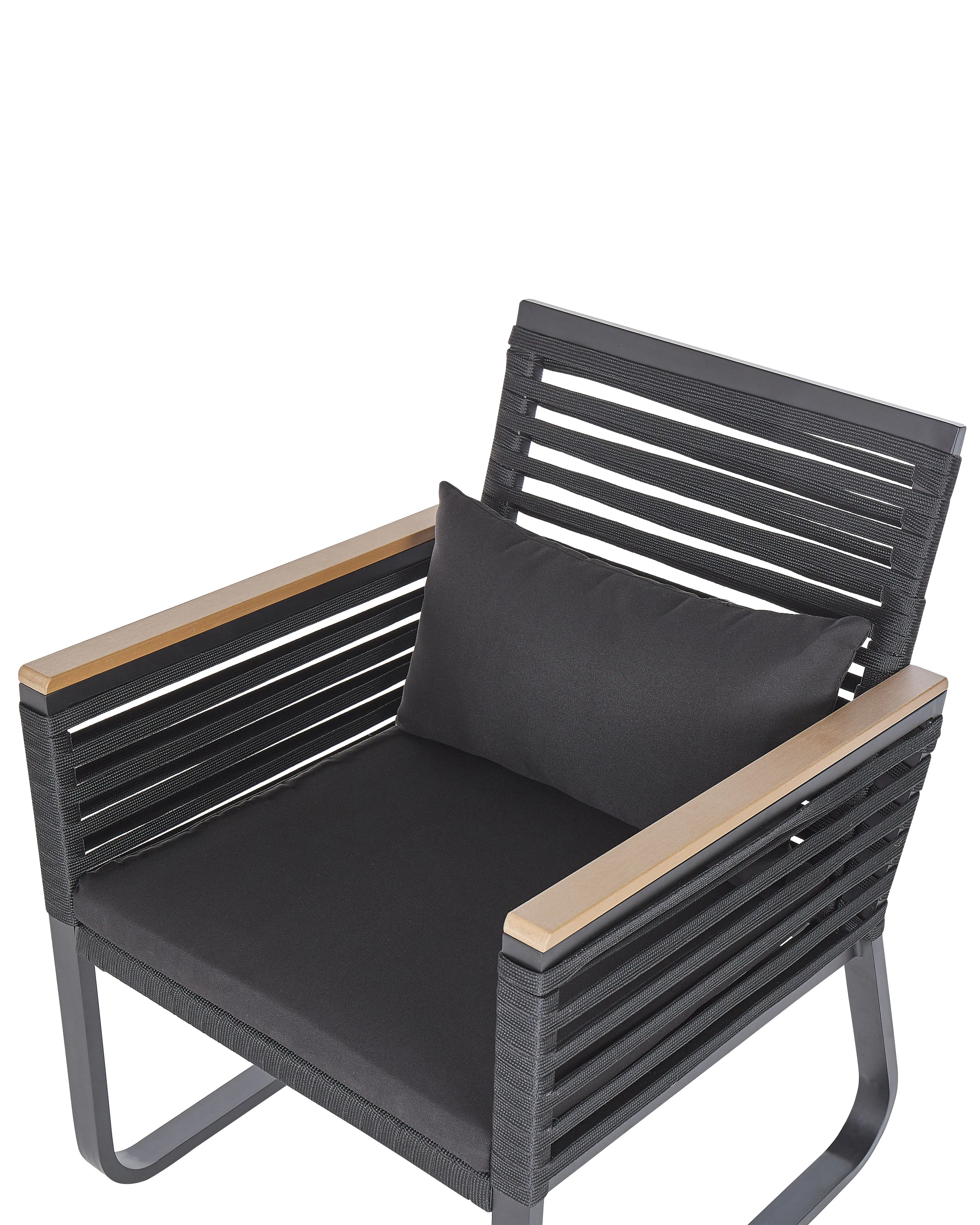 Set van 2 stoelen met zitkussen CANETTO Metaal Zwart