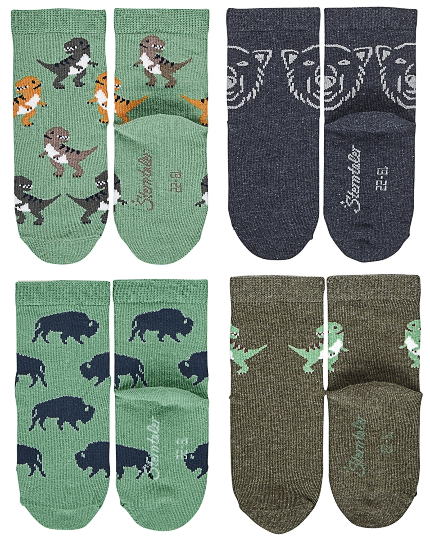 Socken ANIMALS 7er-Pack in blau meliert