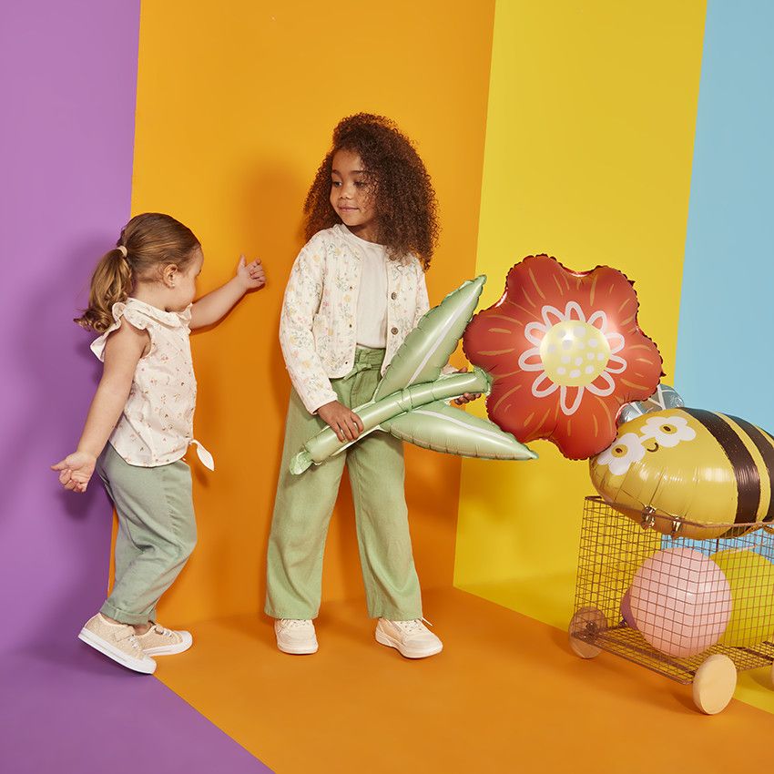 Chemisier manches courtes imprimé fleurs pour bébé fille - Ecru