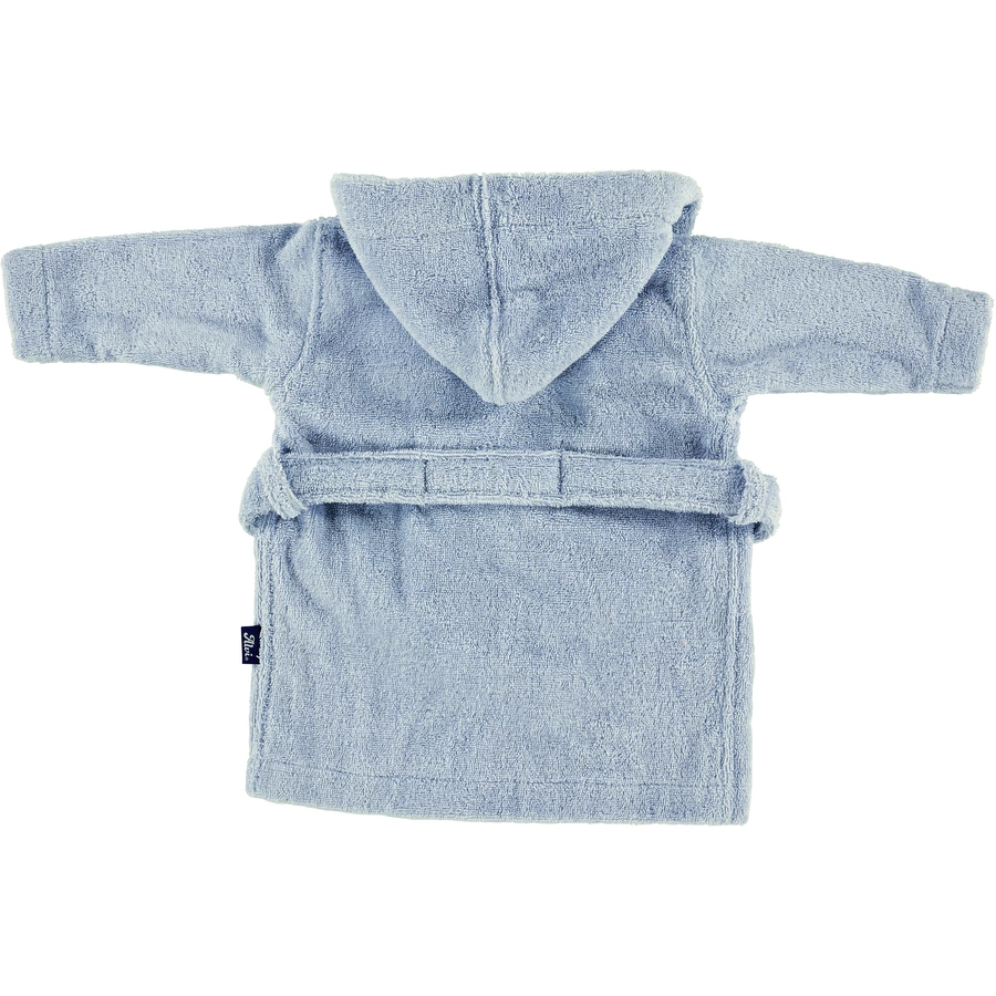 Alvi® Frottier Bademantel mit Kapuze hellblau