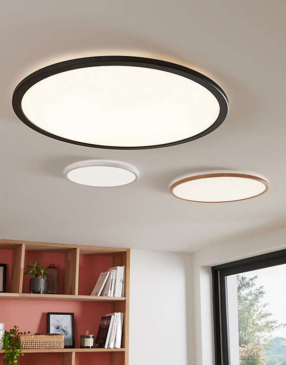 Plafonnier LED intégrée variable Yonnet 3 500lm 3 0W IP20 60cm noir