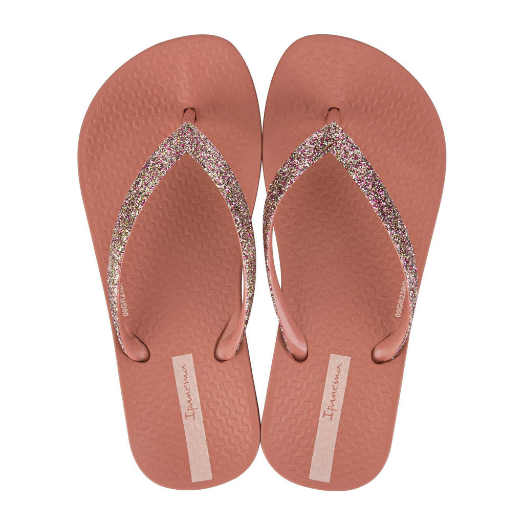 Ipanema Anatomic Lolitateenslippers met glitters oudroze