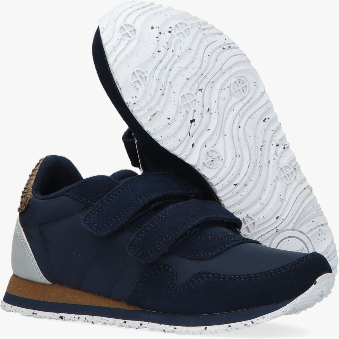 WODEN blauwe woden lage sneakers nor suede
