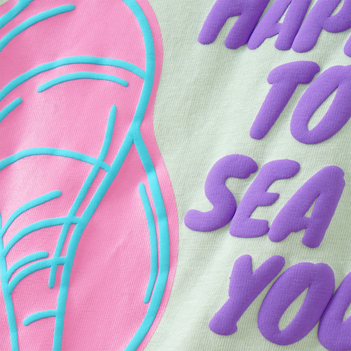 Yigga Mädchen T-Shirt mit Puff-Print hellgrün