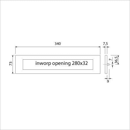 AMI Briefplaat binnendraaiend DL met veer 38-42mm F2 - 400030