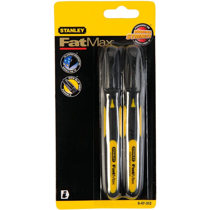 Marqueurs noirs pointe fine - carte de 2 pièces - Fatmax