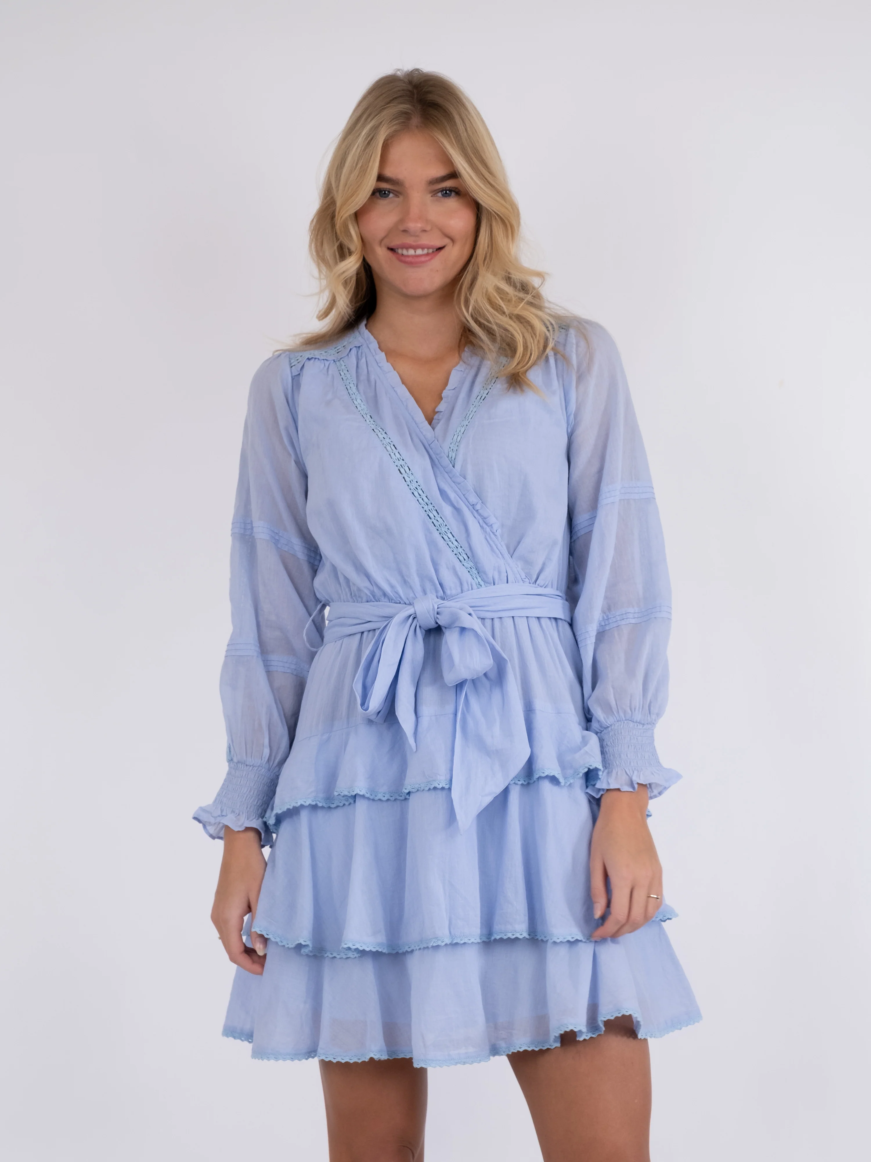 Neo Noir  Ada S Voile kjole - Light Blue