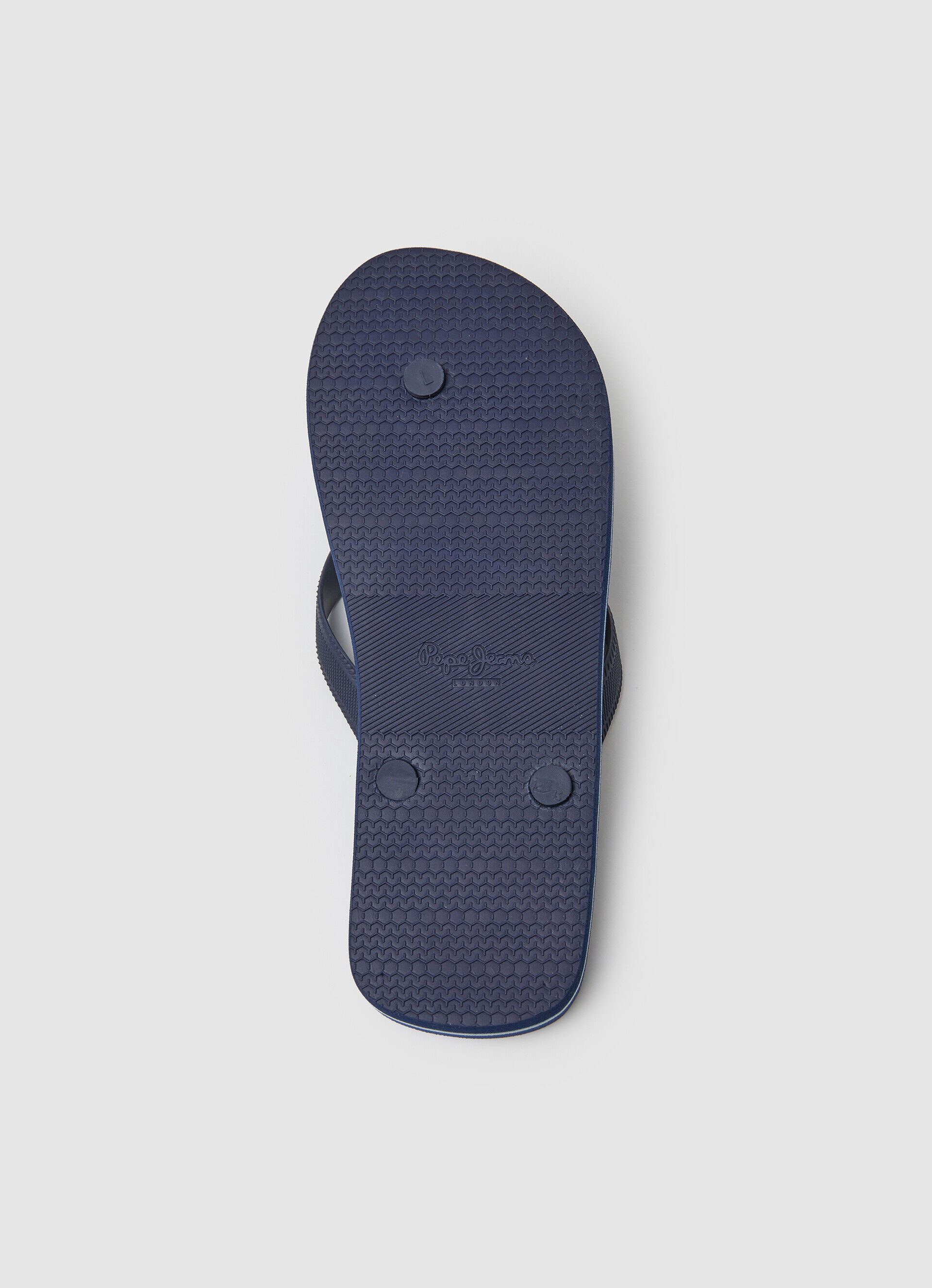 Chinelo com o logotipo da Bay Beach - azul jeans escuro