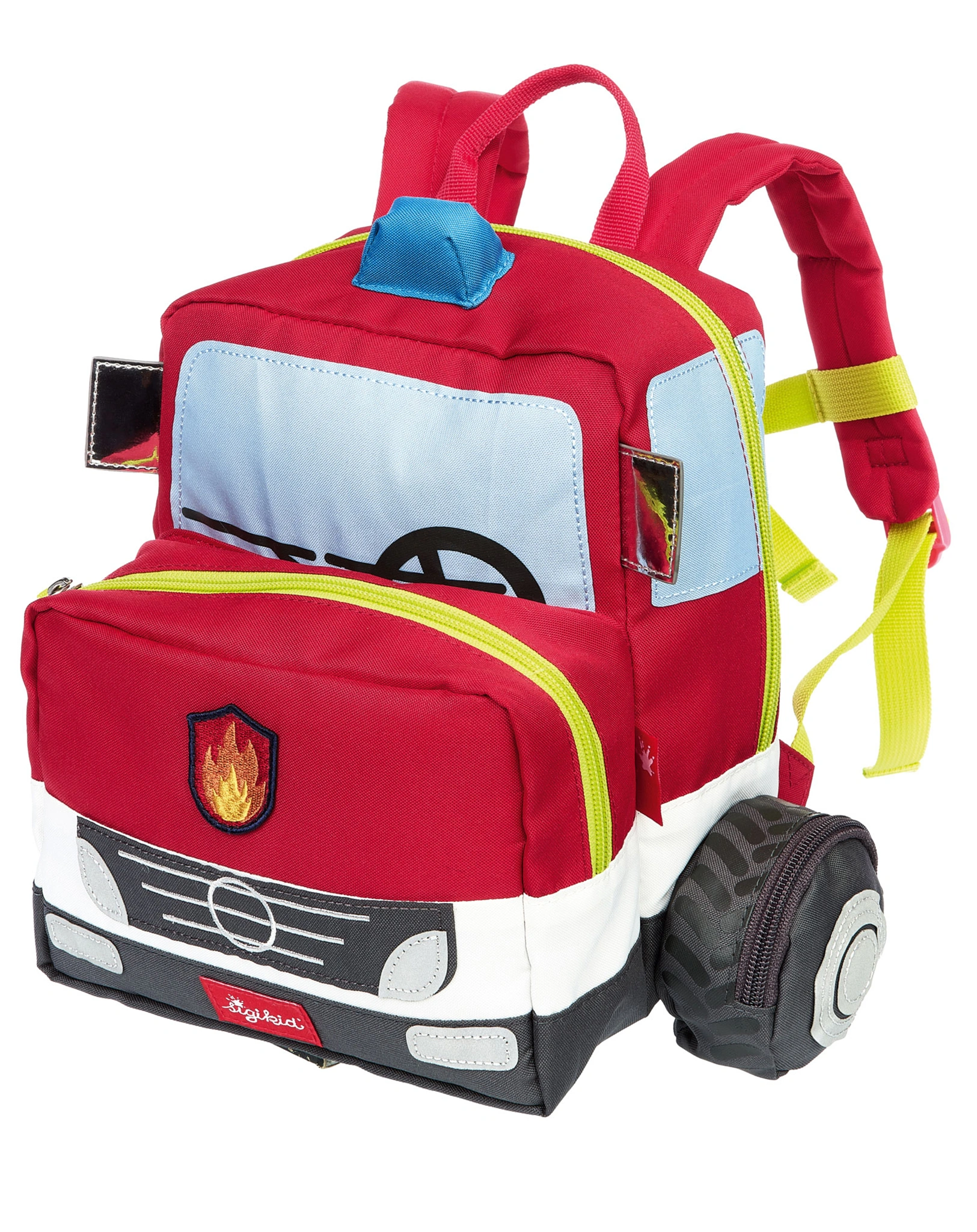 Rucksack FEUERWEHRAUTO (25x28x18) in rot
