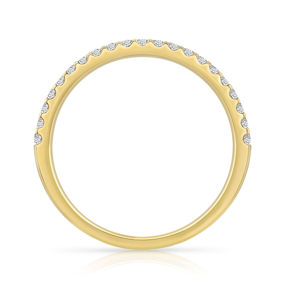 Alliance demi-tour or 750 jaune diamant H/P1