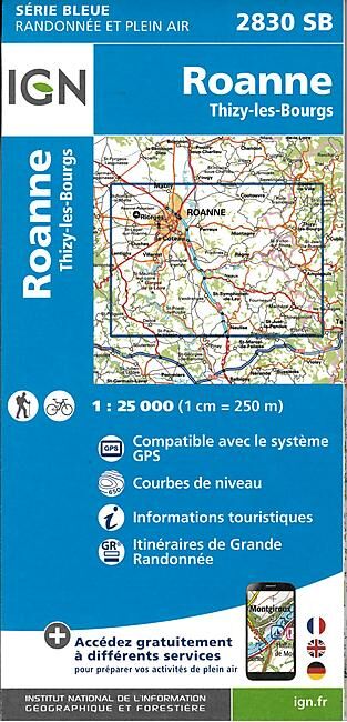 IGN - 2830 SB ROANNE 1 25 000
