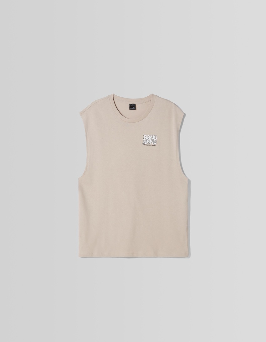 Camiseta sem mangas estilo operário