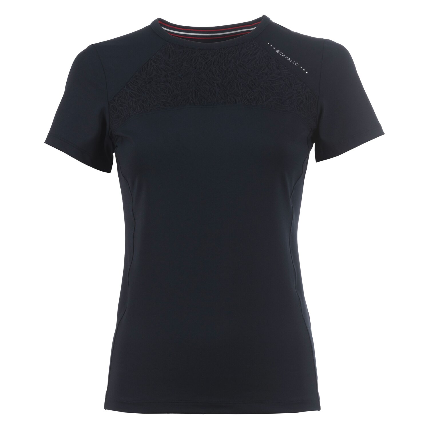 Cavallo T-Shirt CAVAL LACE R-NECK SHIRT - darkblue