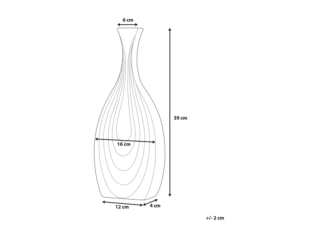Vase décoratif THAPSUS Céramique 39 cm Blanc