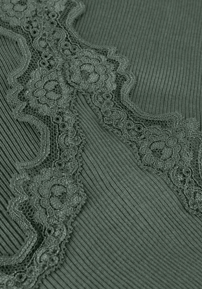 ROSEMUNDE donkergroene rosemunde top silk top w/ lace