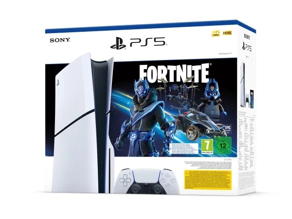 Sony PlayStation 5 Slim - Fortnite Cobalt Star Bundle - Spilkonsol - 8K - HDR - 1 TB SSD - Astro's Playroom