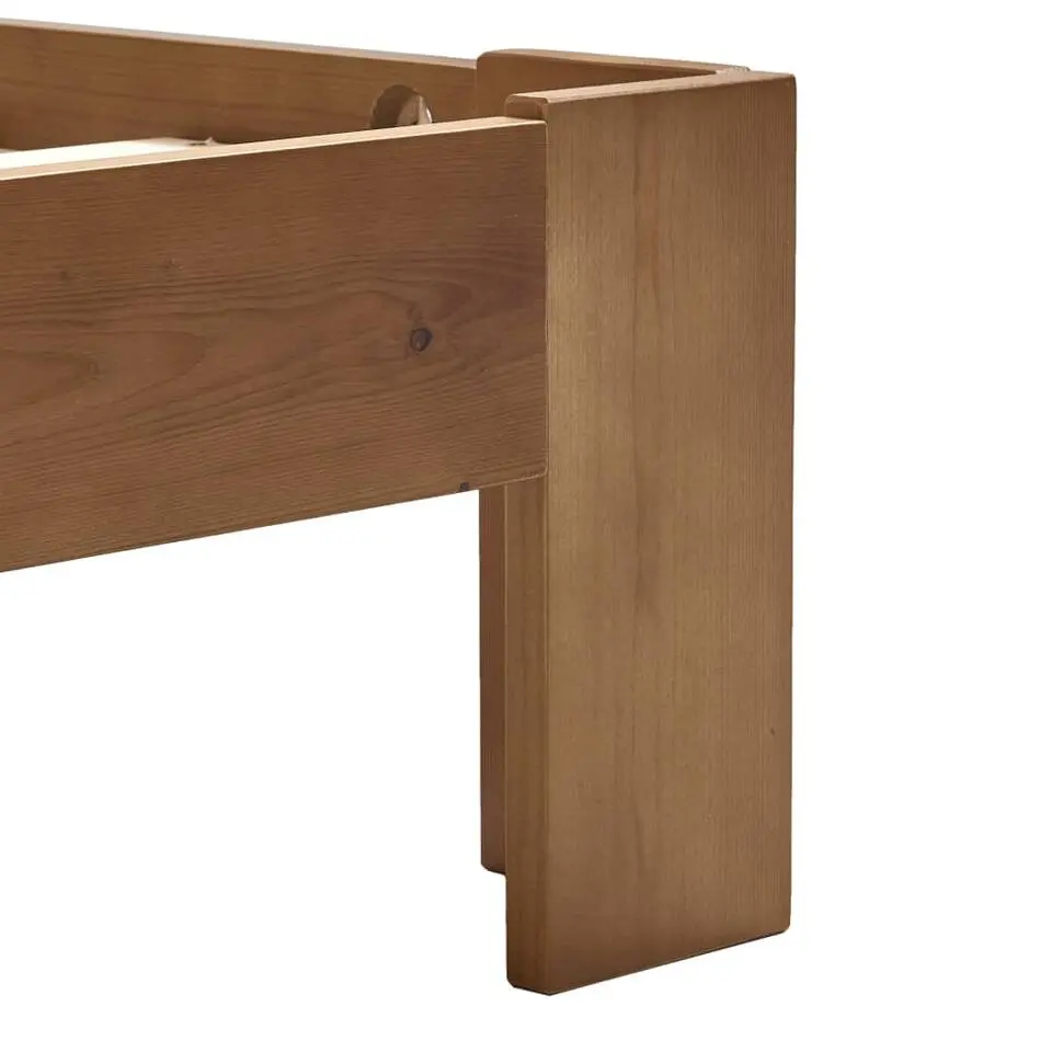 vidaXL - Bed frame met hoofdbord - Honingbruin - Grenenhout - 140x200 cm