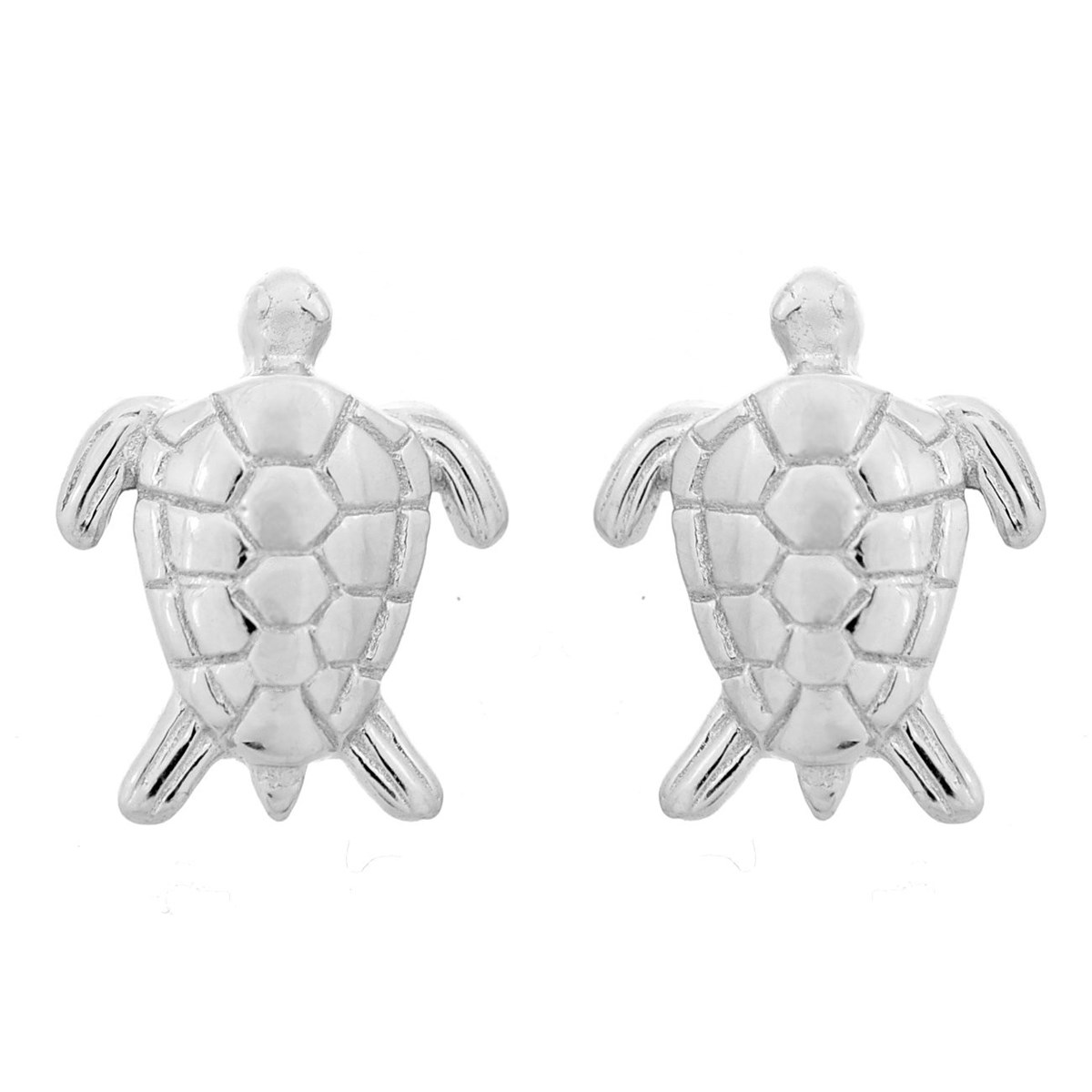 Boucles d'oreilles tortue Argent 925 Rhodié