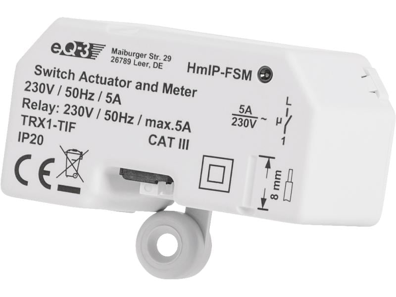 Homematic IP Smart Home Funk-Schalt-Mess-Aktor 5 A Unterput Smart Home Schaltaktor – HmIP-FSM