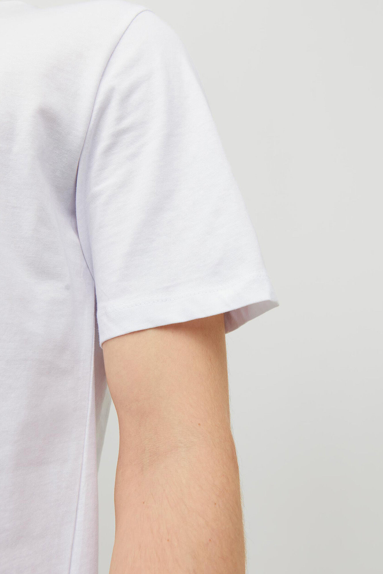 Camiseta de algodão com logo - Branca