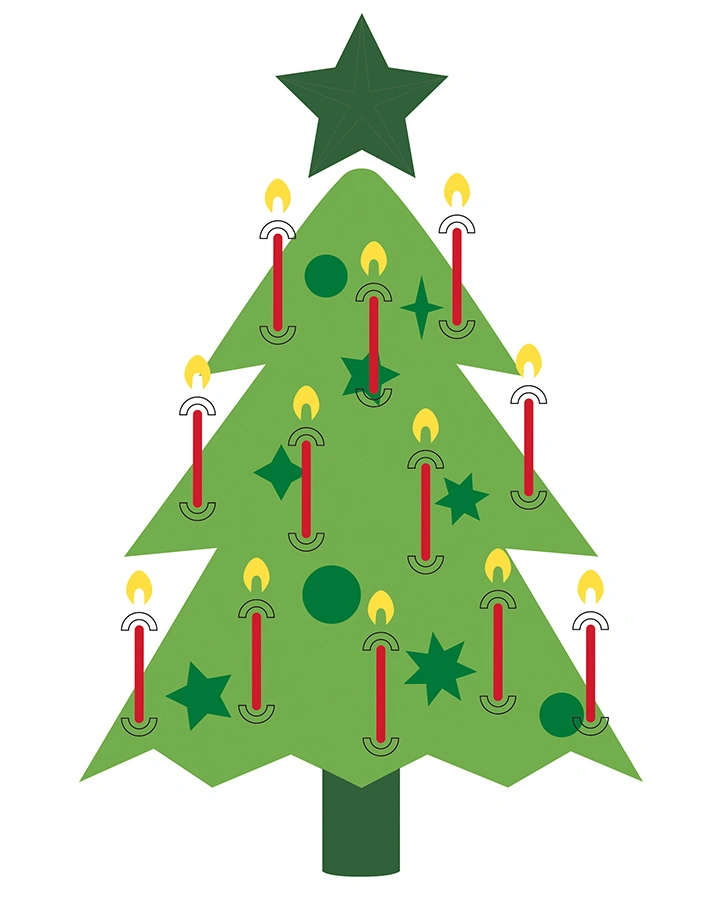 Flechtpapier-Set XMAS 12-teilig in bunt