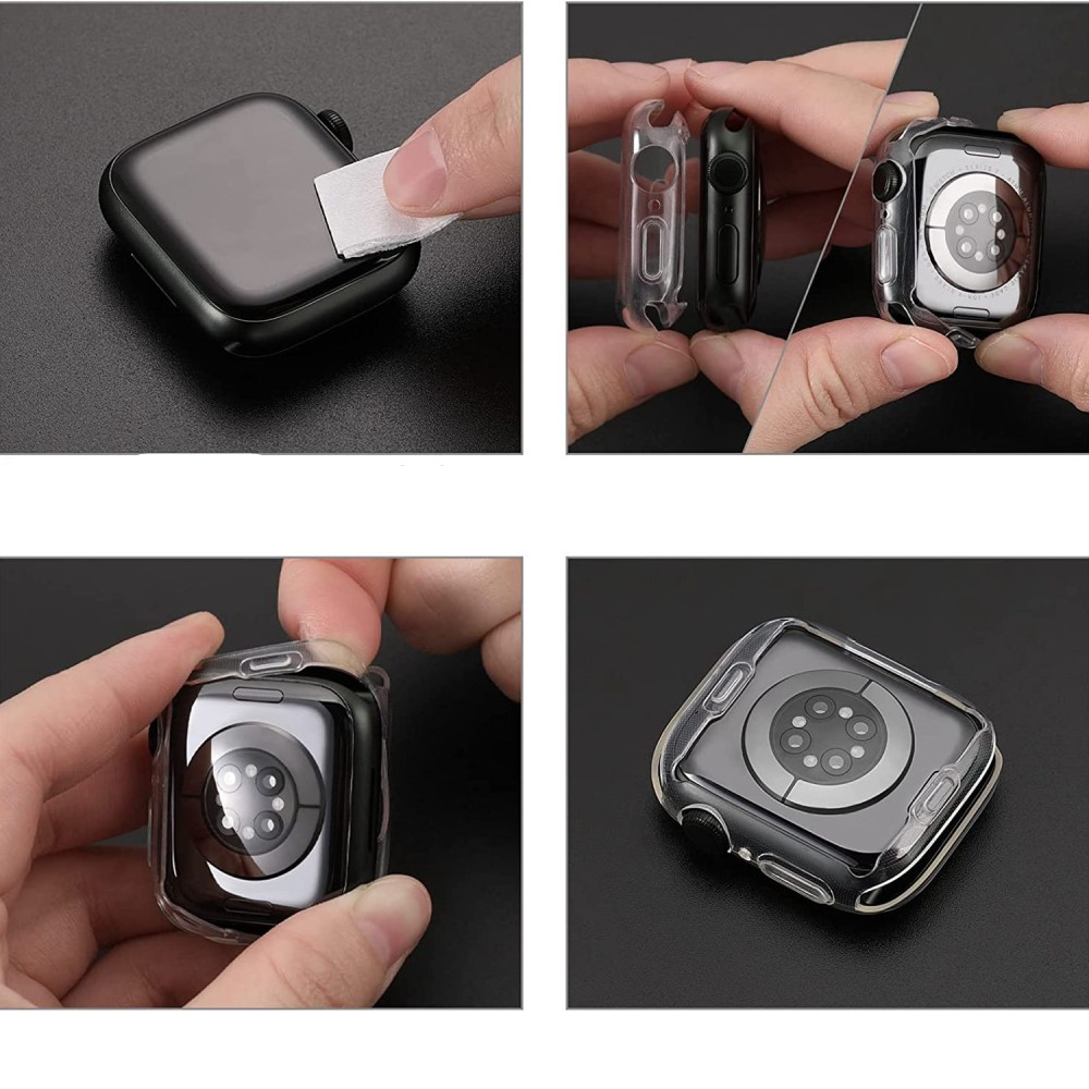 Apple Watch (41 mm) Gummi Bumper Case mit Displayschutz - Transparent