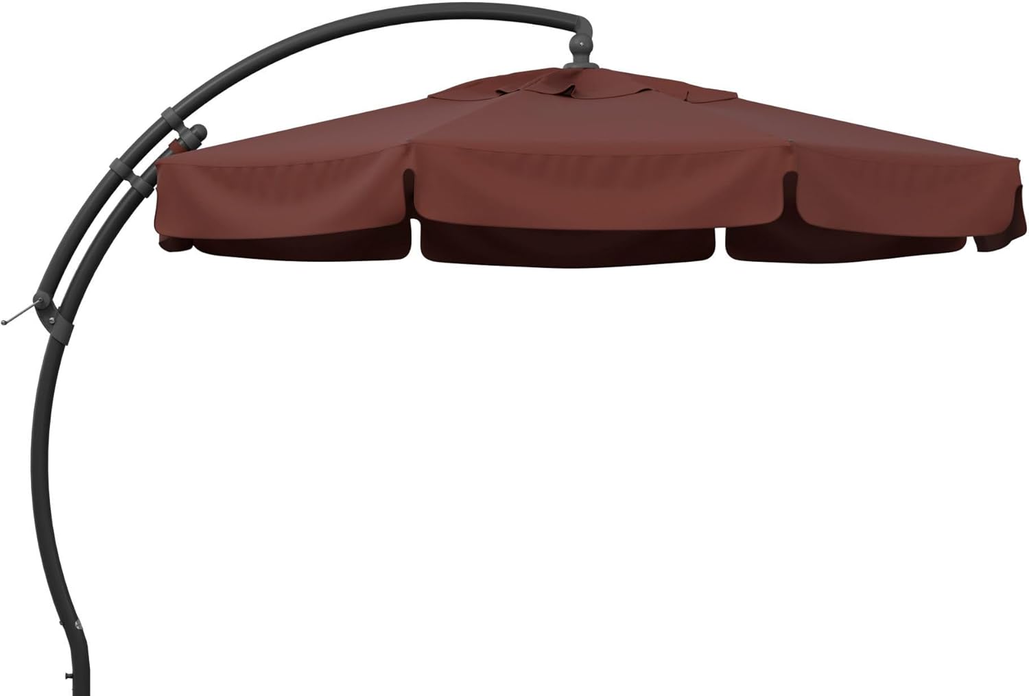Sun Garden Easy Sun TM Ampelschirm 350 cm | rund | Aluminium Anthrazit | 100% Olefin (ca. 190 g/m²) | 360° drehbar | Öffnung mit Kurbel
