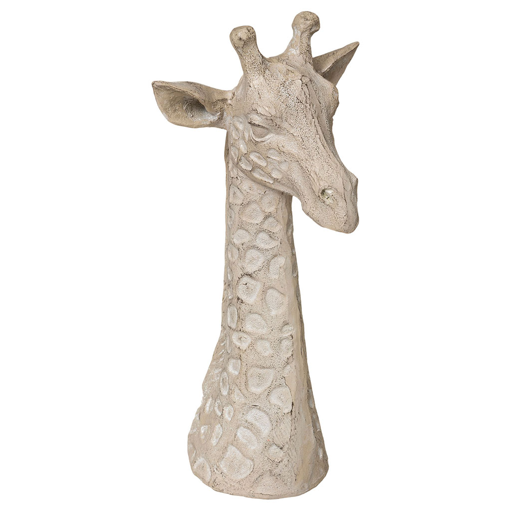 Tête de girafe en résine H 32cm