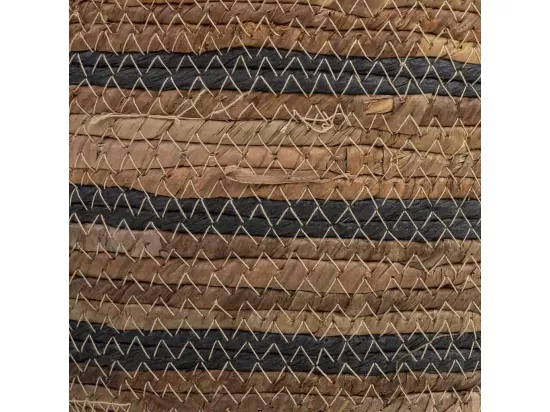 Panier en fibre de feuille de bananier et corde torsadée en papier D30x25,5