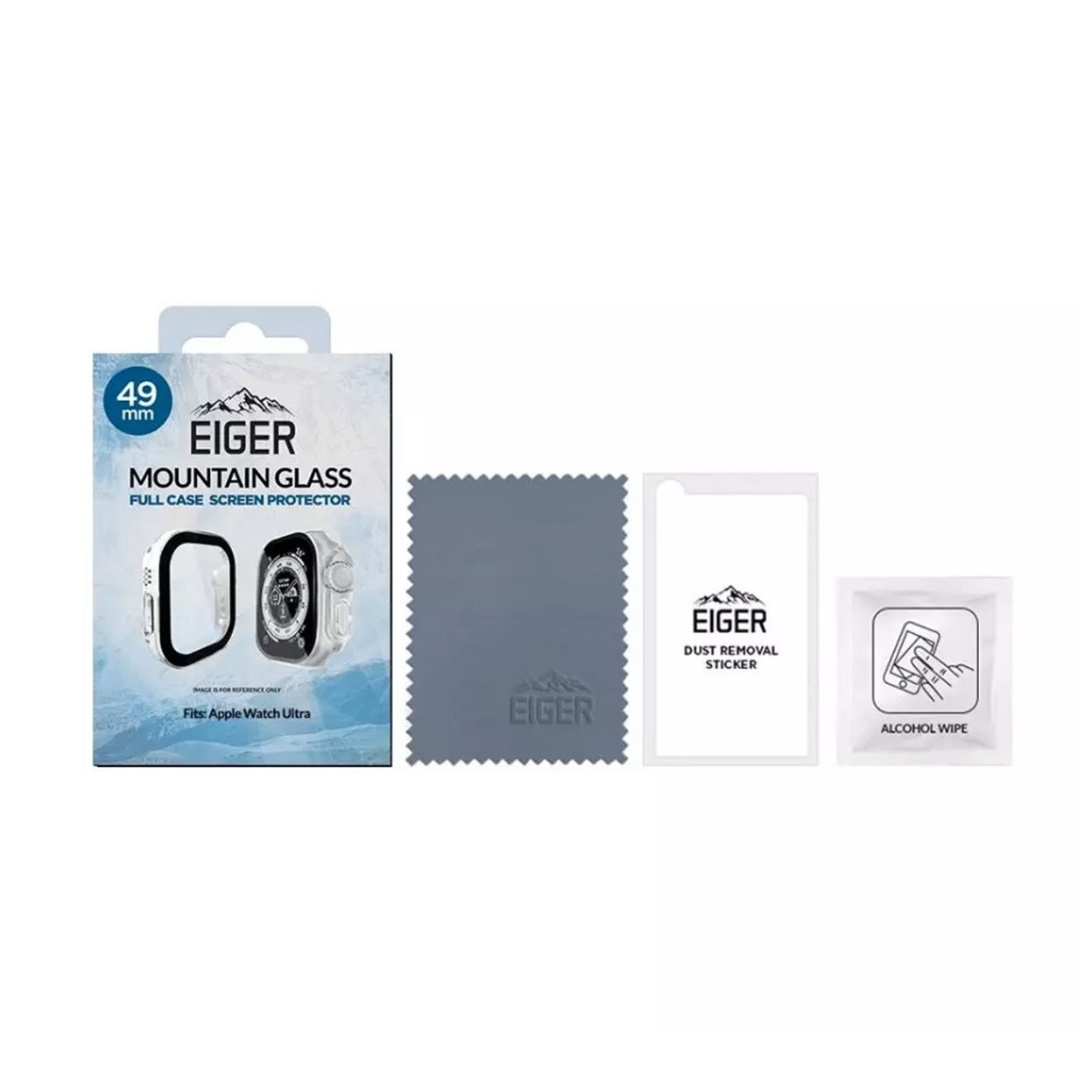Apple Watch Ultra 3 / Ultra 2 / Ultra (49mm) Mountain Glass Full Case Screen Protector (EGSP00898) - Transparent