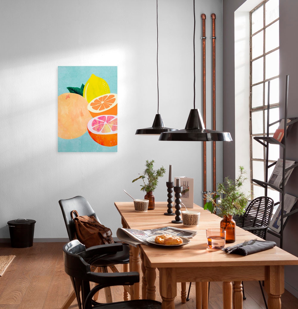 Komar Leinwandbild »Mint and Lemonade - Grösse 40 x 60 cm« Natur 1 Stk. tlg. Keilrahmenbild mi Echtholzrahmen