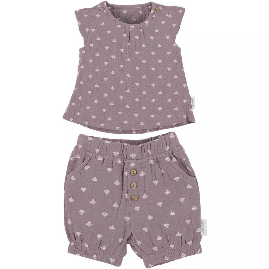 Sterntaler Set Shirt+kurze Hose Muschel lila