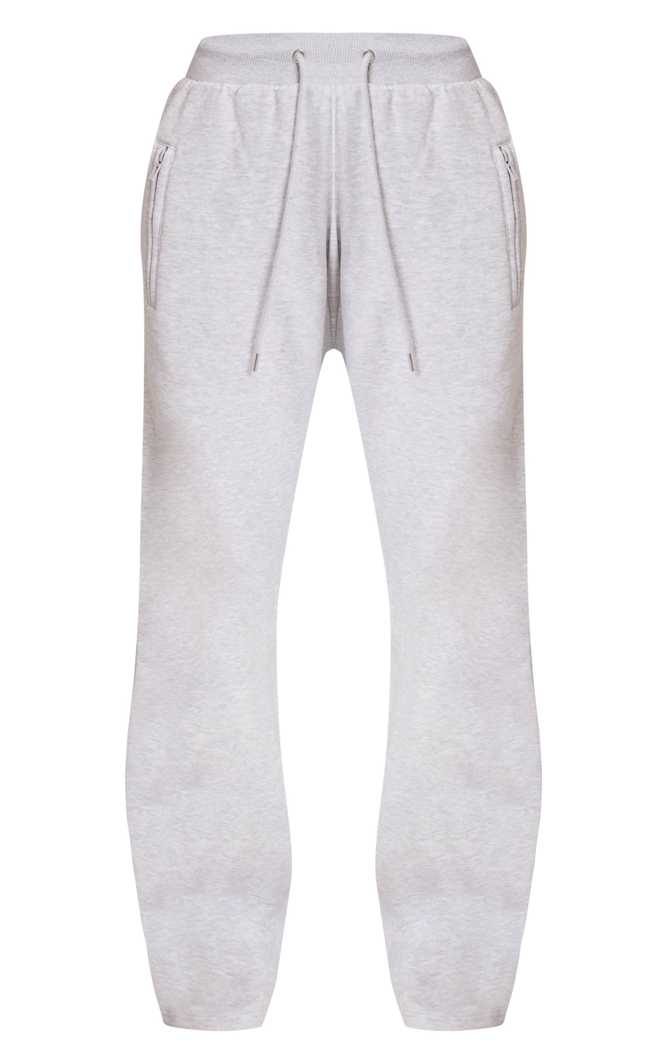 Gris Cendré Joggers Grande Taille Coupe Droite