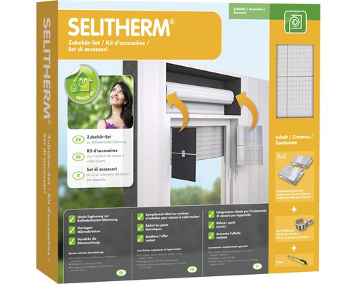 Accessoireset voor Selitherm rolluikkastisolatie 13 mm