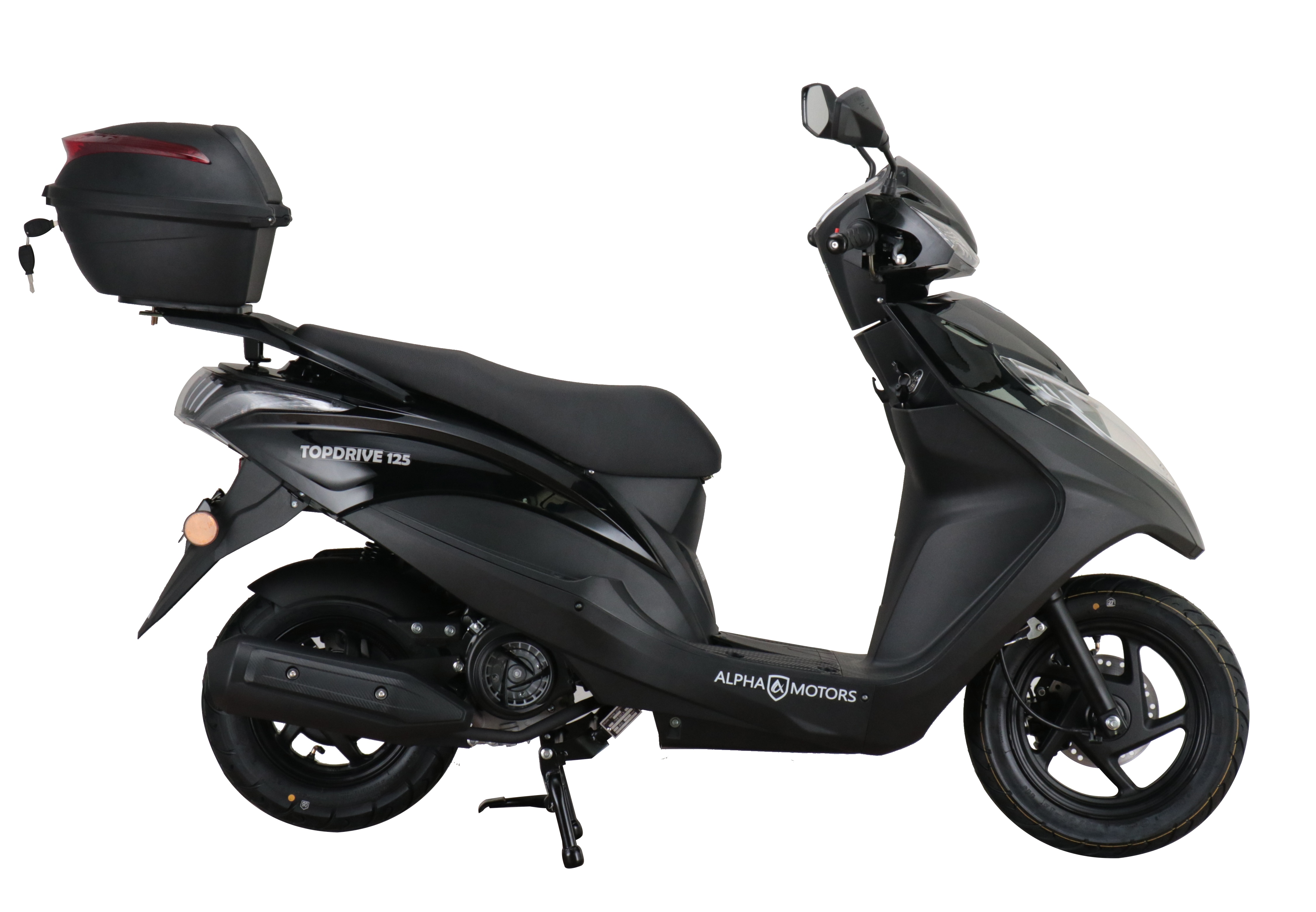 Alpha Motors Motorroller Topdrive 125 ccm 85 km/h EURO 5 schwarz inkl. Topcase