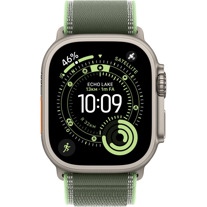 Apple MFT54ZM/A accessoire intelligent à porter sur soi Bande Vert Titane, Polyester, Spandex, Nylon