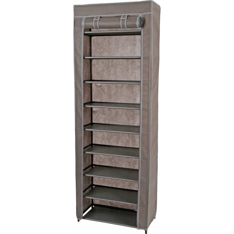 Kleiderschrank Duo Vliesstoff grau 70 x 154 x 46 cm