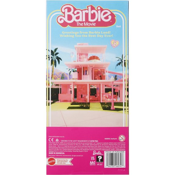 Barbie Le Film : poupée Ken avec ensemble de plage rayé