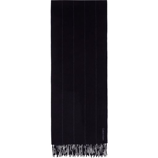 Calvin Klein Classic Wool Stripes Halstørklæde, Ck Black