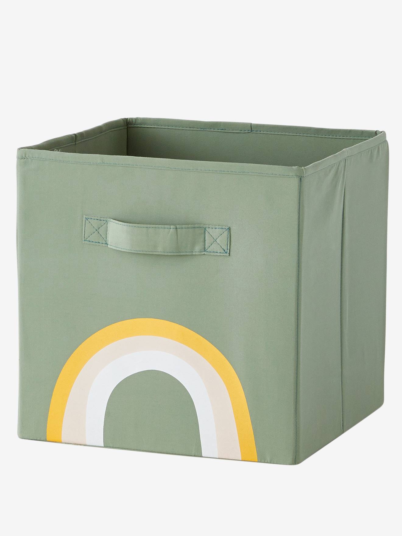 Conjunto de 3 caixas de armazenamento médias com estampa verde da Tanzânia