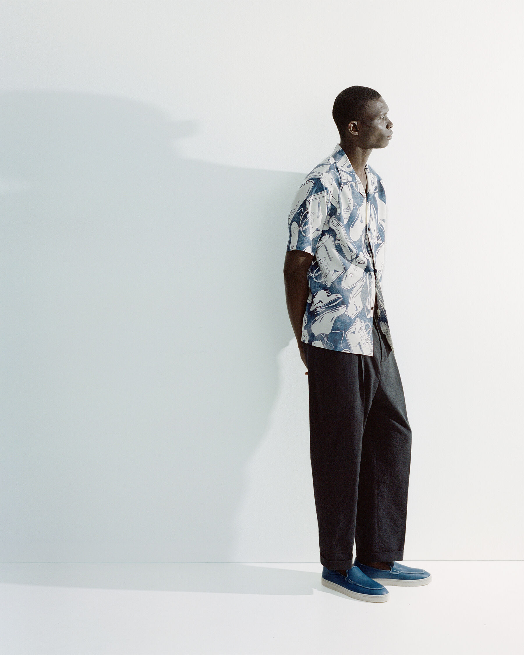 Chemise À Manches Courtes En Soie Avec Imprime Summer Iconic