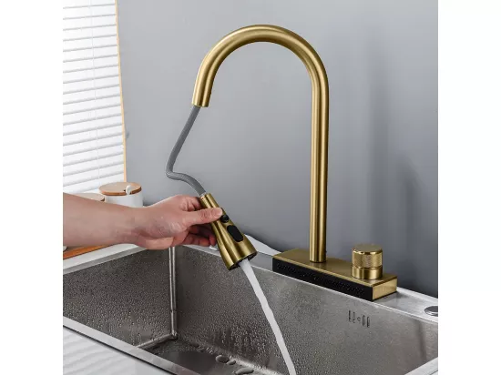 Robinet De Cuisine Rea Js-K112Bg Conor Brush Gold