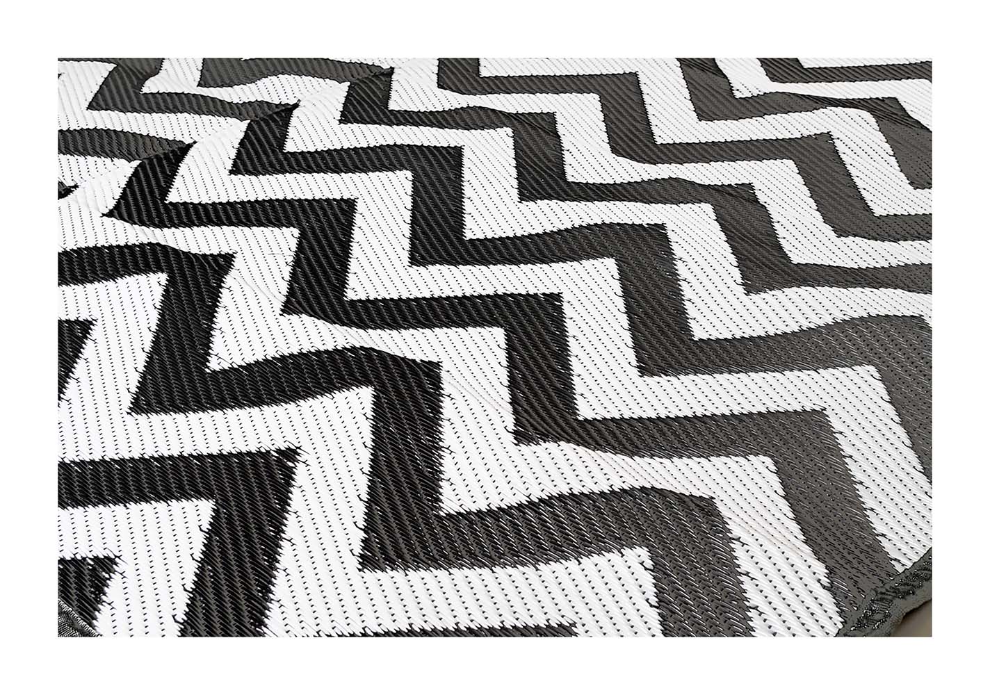 Bo-Camp Wave 350 x 270 cm Chill mat - Zwart / wit