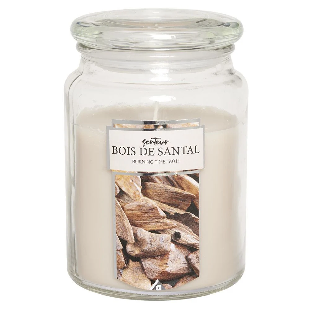 Bougie parfumée bonbonnière en verre