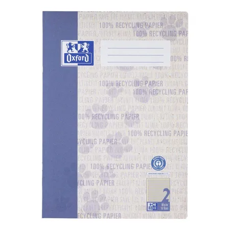 Oxford Recycling Schulheft A4, 16 Blatt, Lineatur 2, 90 g/m², Optik Paper®