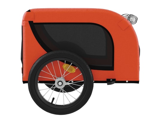 VIDAXL - Remorque de vélo pour chien orange et noir tissu oxford et f...