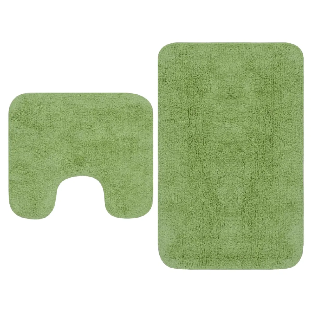 Jeu de tapis salle de bain 3 pcs vert vidaXL