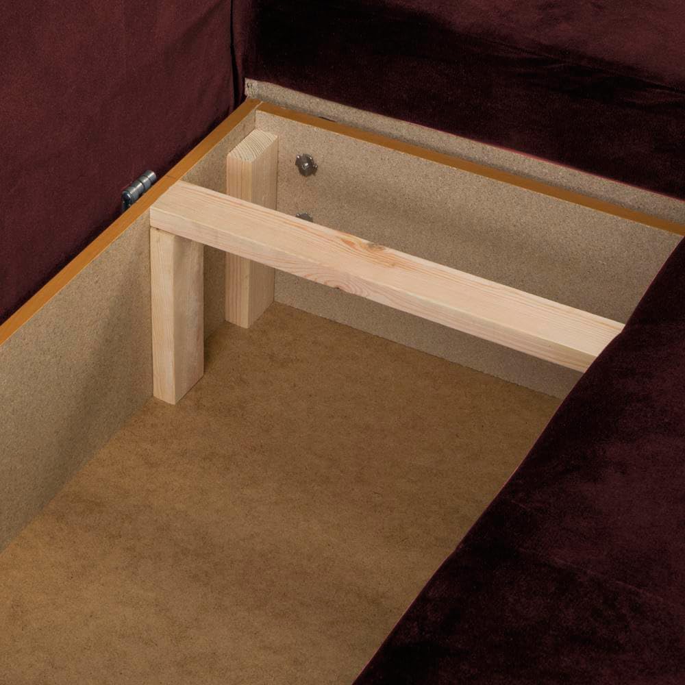 Santana Ecksofa mit Schlaffunktion und Bettkasten - Sofa mit 3 Sitzen und Robustem Überzug - Schlafcouch L-Form Universal - Modern Couch - 265x143x83 cm (Stoff Basic, Rotwein)