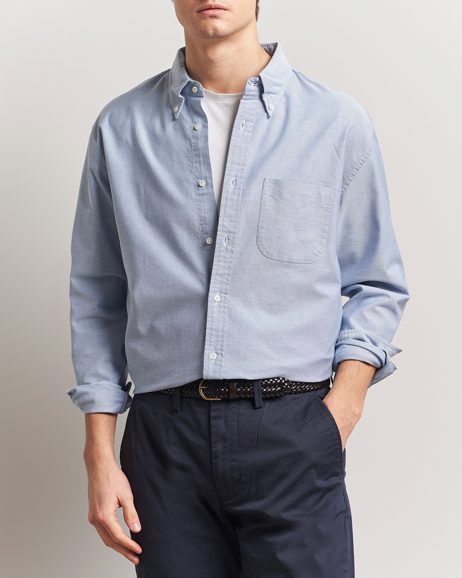 GANT 240 Mulberry Street Relaxed Fit US Oxford Shirt Blue Water